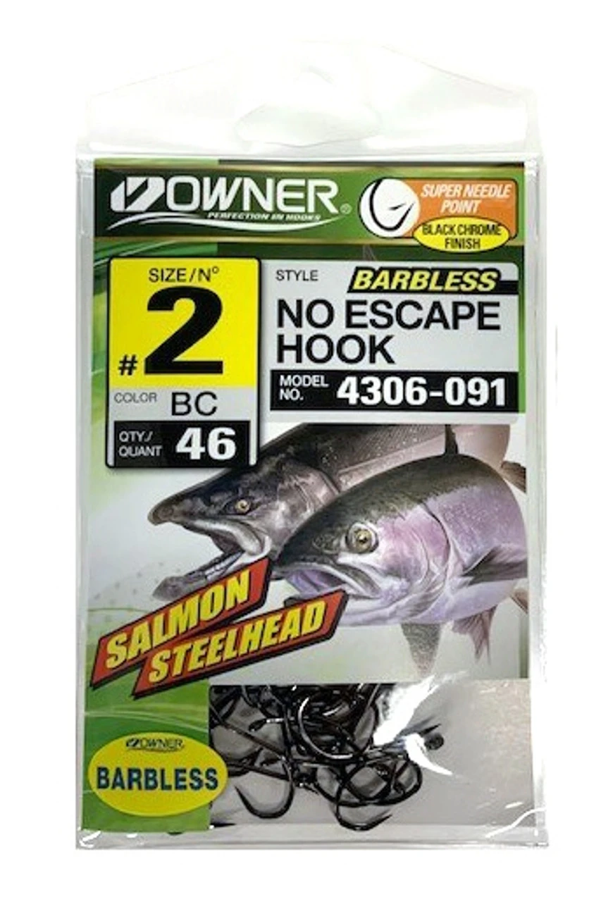 Owner Bulk No Escape Barbless Hook Pro Pack